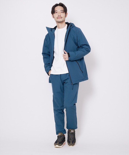 Blue Standard (ブルースタンダード)の「【BLUE STANDARD/ブルースタンダード】超撥水 耐水圧10,000mm 裏シャギーフリース使い 防風 ストレッチジャケット ナイロンジャケット マウンテンパーカー(マウンテンパーカー・メンズ・ターコイズブルー/杢グレー/ネイビー/ブラック・XX-LARGE/SMALL/MEDIUM/LARGE/X-LARGE)」の17枚目の写真