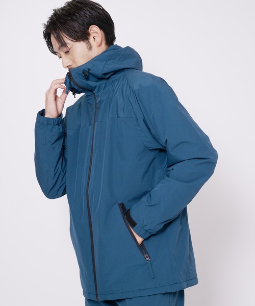 Blue Standard (ブルースタンダード)の「【BLUE STANDARD/ブルースタンダード】超撥水 耐水圧10,000mm 裏シャギーフリース使い 防風 ストレッチジャケット ナイロンジャケット マウンテンパーカー(マウンテンパーカー・メンズ・ターコイズブルー/杢グレー/ネイビー/ブラック・XX-LARGE/SMALL/MEDIUM/LARGE/X-LARGE)」の20枚目の写真