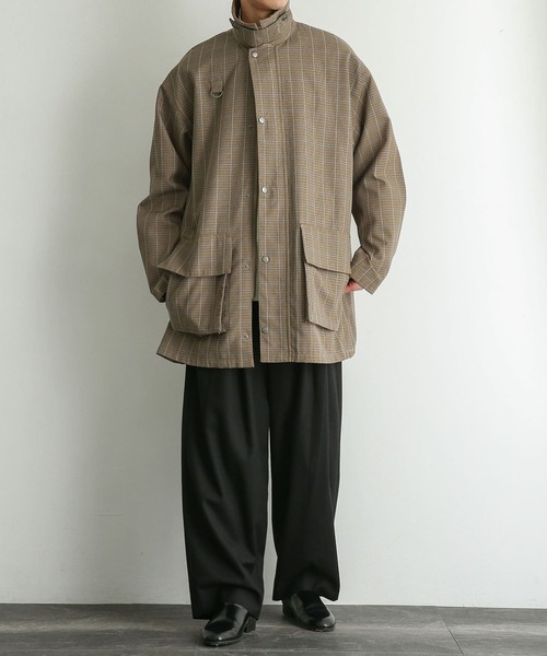 SENSE OF PLACE by URBAN RESEARCH（センスオブプレイスバイアーバンリサーチ）の「『イージーケア』ウールライクキモウボリュームワイドパンツ（スラックス・メンズ・チャコールグレー/ブラウン/ブラック・MEDIUM/LARGE）」の4枚目の写真