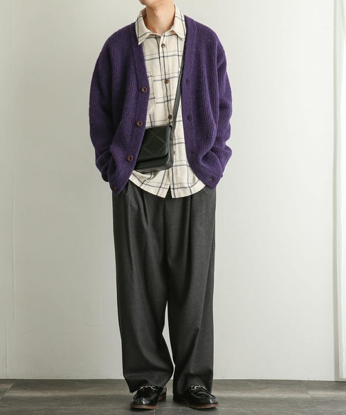 SENSE OF PLACE by URBAN RESEARCH（センスオブプレイスバイアーバンリサーチ）の「『イージーケア』ウールライクキモウボリュームワイドパンツ（スラックス・メンズ・チャコールグレー/ブラウン/ブラック・MEDIUM/LARGE）」の18枚目の写真