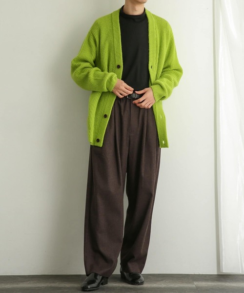 SENSE OF PLACE by URBAN RESEARCH（センスオブプレイスバイアーバンリサーチ）の「『イージーケア』ウールライクキモウボリュームワイドパンツ（スラックス・メンズ・チャコールグレー/ブラウン/ブラック・MEDIUM/LARGE）」の6枚目の写真