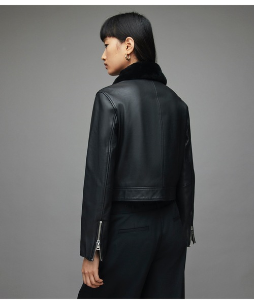 ALLSAINTS 黒 レザージャケット 36 ALLSAINTS 黒 レザージャケット 36 （秋元梢らをデジタル