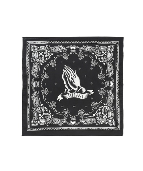 Ally&Dia（アリーアンドダイア）の「アリーアンドダイア [Ally＆Dia] - プレイヤー バンダナ [PRAYER BANDANA]（バンダナ/スカーフ・メンズ・ブルー/ブラック・ONESIZE）」の2枚目の写真