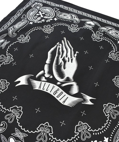 Ally&Dia（アリーアンドダイア）の「アリーアンドダイア [Ally＆Dia] - プレイヤー バンダナ [PRAYER BANDANA]（バンダナ/スカーフ・メンズ・ブルー/ブラック・ONESIZE）」の5枚目の写真