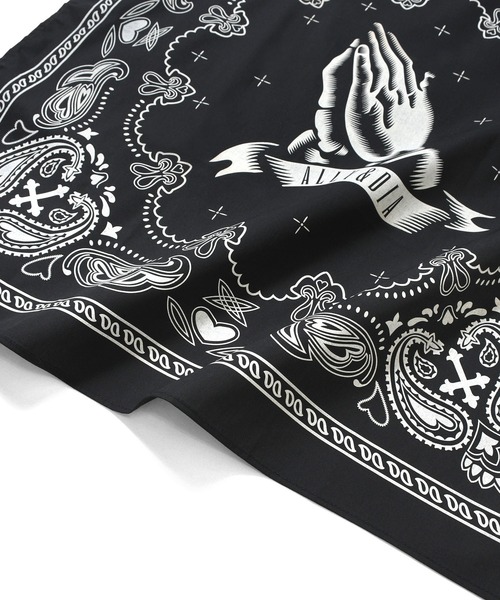 Ally&Dia（アリーアンドダイア）の「アリーアンドダイア [Ally＆Dia] - プレイヤー バンダナ [PRAYER BANDANA]（バンダナ/スカーフ・メンズ・ブルー/ブラック・ONESIZE）」の6枚目の写真