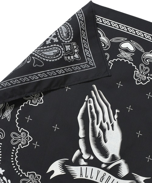 Ally&Dia（アリーアンドダイア）の「アリーアンドダイア [Ally＆Dia] - プレイヤー バンダナ [PRAYER BANDANA]（バンダナ/スカーフ・メンズ・ブルー/ブラック・ONESIZE）」の7枚目の写真