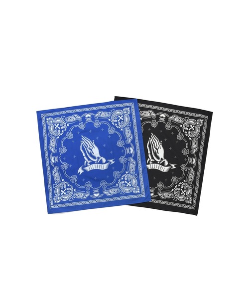 Ally&Dia（アリーアンドダイア）の「アリーアンドダイア [Ally＆Dia] - プレイヤー バンダナ [PRAYER BANDANA]（バンダナ/スカーフ・メンズ・ブルー/ブラック・ONESIZE）」の9枚目の写真