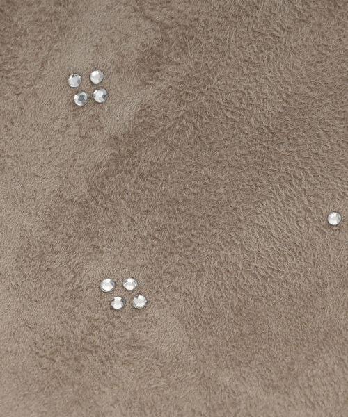 フェイクスウェードクリスタルグローブ/タッチパネル対応