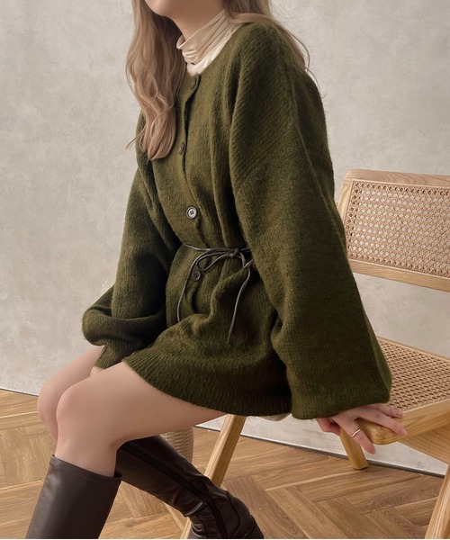 apres jour clair(アプレジュールクレア)の「【apres jour clair】カラーモヘアライクカーディガン【ZOZOTOWN限定アイテム】(カーディガン/ボレロ・レディース・カーキ/オレンジ/ピンク・X-LARGE/フリー)」の5枚目の写真