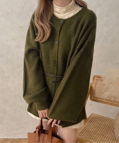 apres jour clair(アプレジュールクレア)の「【apres jour clair】カラーモヘアライクカーディガン【ZOZOTOWN限定アイテム】(カーディガン/ボレロ・レディース・カーキ/オレンジ/ピンク・X-LARGE/フリー)」の9枚目の写真