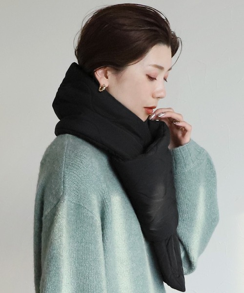 reca（レカ）の「ひょうたんキルトマフラー（マフラー・レディース・アイボリー/ブラック/カーキ・M）」の3枚目の写真