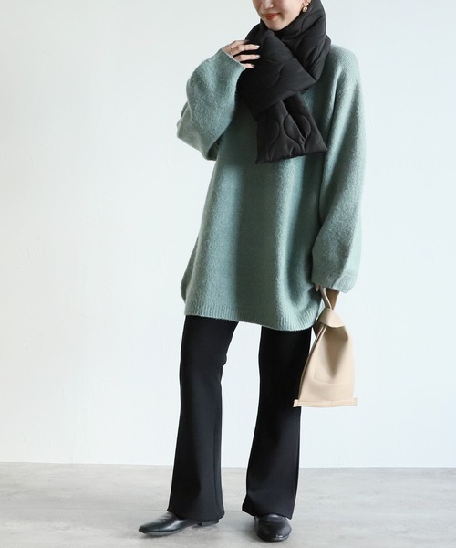 reca（レカ）の「ひょうたんキルトマフラー（マフラー・レディース・アイボリー/ブラック/カーキ・M）」の16枚目の写真