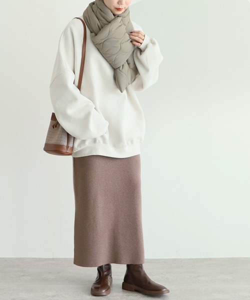 reca（レカ）の「ひょうたんキルトマフラー（マフラー・レディース・アイボリー/ブラック/カーキ・M）」の11枚目の写真