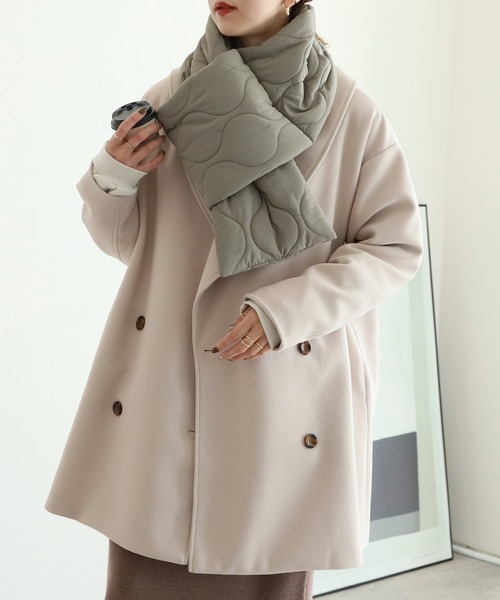 reca（レカ）の「ひょうたんキルトマフラー（マフラー・レディース・アイボリー/ブラック/カーキ・M）」の12枚目の写真