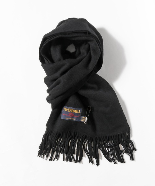 ROOPTOKYO（ループトウキョウ）の「TWEEDMILL/ツイードミル 大判ピュアウールストール マフラー（マフラー・メンズ・ライトベージュ/ダークベージュ/ブラック/ベージュ/ブラウン/イエロー・FREE）」の10枚目の写真