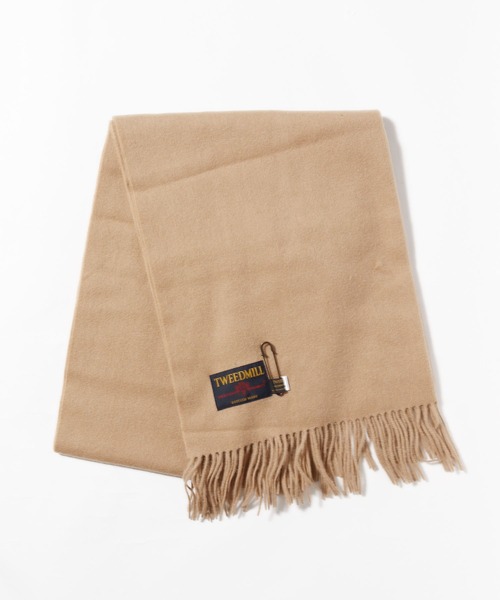 ROOPTOKYO（ループトウキョウ）の「TWEEDMILL/ツイードミル 大判ピュアウールストール マフラー（マフラー・メンズ・ライトベージュ/ダークベージュ/ブラック/ベージュ/ブラウン/イエロー・FREE）」の12枚目の写真