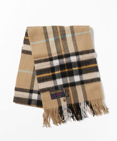 ROOPTOKYO（ループトウキョウ）の「TWEEDMILL/ツイードミル 大判ピュアウールストール マフラー（マフラー・メンズ・ライトベージュ/ダークベージュ/ブラック/ベージュ/ブラウン/イエロー・FREE）」の14枚目の写真