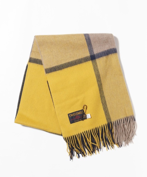 ROOPTOKYO（ループトウキョウ）の「TWEEDMILL/ツイードミル 大判ピュアウールストール マフラー（マフラー・メンズ・ライトベージュ/ダークベージュ/ブラック/ベージュ/ブラウン/イエロー・FREE）」の18枚目の写真