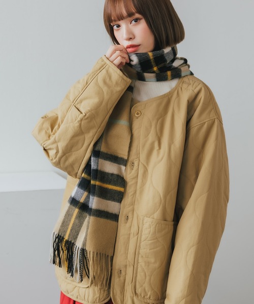 ROOPTOKYO（ループトウキョウ）の「TWEEDMILL/ツイードミル 大判ピュアウールストール マフラー（マフラー・メンズ・ライトベージュ/ダークベージュ/ブラック/ベージュ/ブラウン/イエロー・FREE）」の22枚目の写真