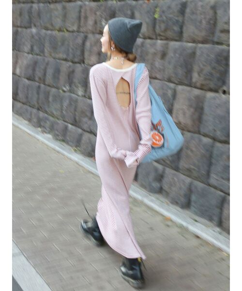 Ungrid（アングリッド）の「バックオープンフィットカットワンピース（ワンピース・レディース・ブラック/オフホワイト/レッド/ブラウン・FREE）」の9枚目の写真