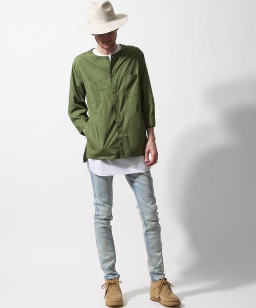 MONKEY TIME（モンキータイム）の「＜monkey time＞ ∴ BRD NO/CLR QSL SHT/シャツ◆（シャツ/ブラウス・メンズ・ブラック/オリーブ・MEDIUM/SMALL/X-LARGE/LARGE）」の14枚目の写真