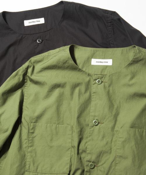MONKEY TIME（モンキータイム）の「＜monkey time＞ ∴ BRD NO/CLR QSL SHT/シャツ◆（シャツ/ブラウス・メンズ・ブラック/オリーブ・MEDIUM/SMALL/X-LARGE/LARGE）」の10枚目の写真