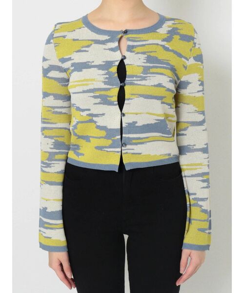 MURUA（ムルーア）の「ランダムレイヤーニットカーデトップス（カーディガン/ボレロ・レディース・イエロー/ベージュ・FREE）」の3枚目の写真