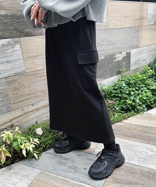 Figments（フィグメンツ）の「カーゴロングスカート（スカート・レディース・ブラック・FREE）」の8枚目の写真
