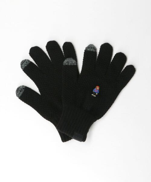INFIELDER DESIGN(インフィールダーデザイン)の「【別注】<INFIELDER DESIGN×GLR>ベアー ニットグローブ -タッチスクリーン-(手袋・メンズ・ブラック/ダークグリーン/ネイビー・FREE)」の4枚目の写真