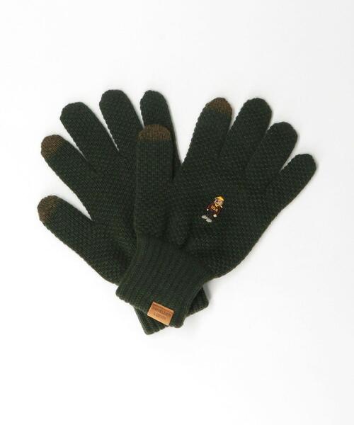 INFIELDER DESIGN(インフィールダーデザイン)の「【別注】<INFIELDER DESIGN×GLR>ベアー ニットグローブ -タッチスクリーン-(手袋・メンズ・ブラック/ダークグリーン/ネイビー・FREE)」の5枚目の写真