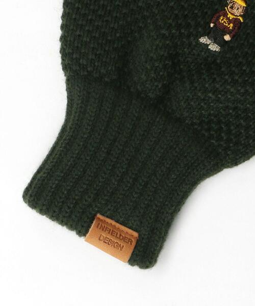 INFIELDER DESIGN(インフィールダーデザイン)の「【別注】<INFIELDER DESIGN×GLR>ベアー ニットグローブ -タッチスクリーン-(手袋・メンズ・ブラック/ダークグリーン/ネイビー・FREE)」の9枚目の写真