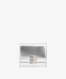 4G trifold wallet in metallized leather