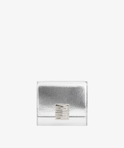 GIVENCHY(ジバンシイ)の「4G trifold wallet in metallized leather(財布・メンズ・シルバー・FREE)」の1枚目の写真