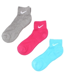 NIKE | ウィメンズ 3足セット ナイキ ソックス 3PPK WOMENS CUSHION QUARTER SOCKS SX4733(ソックス/靴下)