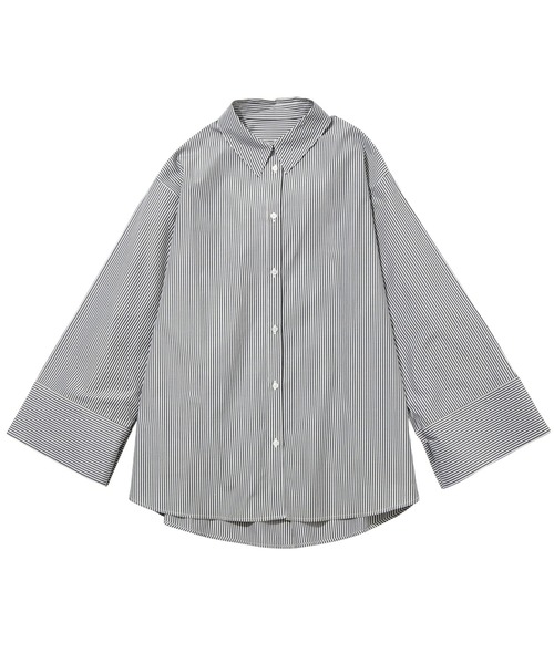 GeeRA（ジーラ）の「袖スリットスリーブシャツ（シャツ/ブラウス・レディース・ブルー/オフホワイト/ブラック・SMALL/MEDIUM/LARGE/X-LARGE）」の12枚目の写真