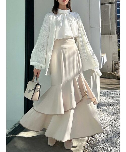 dazzlin（ダズリン）の「パイピングイレフリルスカート（スカート・レディース・アイボリー/グレー/その他1・SMALL/MEDIUM）」の22枚目の写真