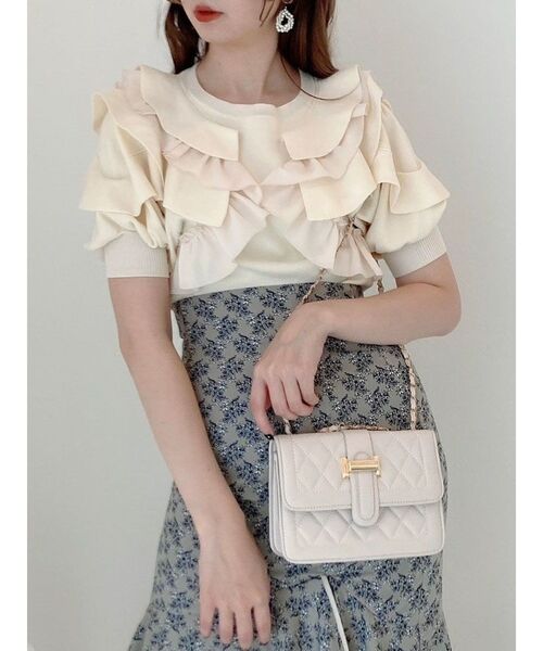 dazzlin（ダズリン）の「パイピングイレフリルスカート（スカート・レディース・アイボリー/グレー/その他1・SMALL/MEDIUM）」の17枚目の写真