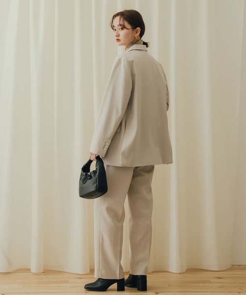 SENSE OF PLACE by URBAN RESEARCH（センスオブプレイスバイアーバンリサーチ）の「メタルボタンダブルブレストジャケット（テーラードジャケット・レディース・ライトベージュ/チャコールグレー/モカ・ONE）」の8枚目の写真