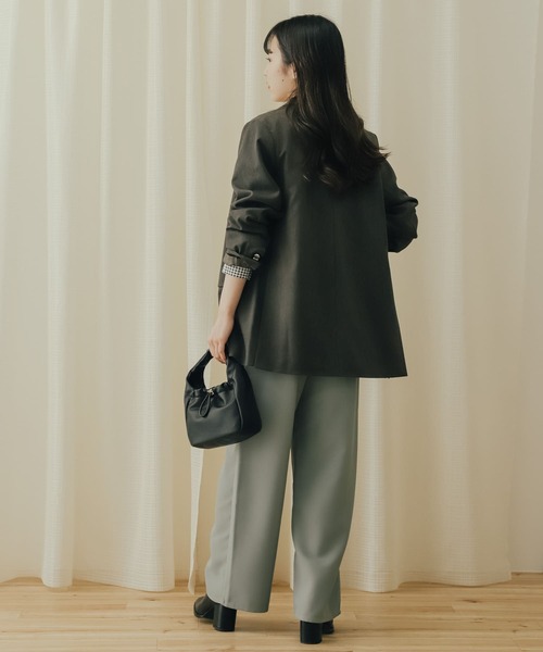 SENSE OF PLACE by URBAN RESEARCH(センスオブプレイスバイアーバンリサーチ)の「メタルボタンダブルブレストジャケット(テーラードジャケット・レディース・ライトベージュ/チャコールグレー/モカ・ONE)」の4枚目の写真