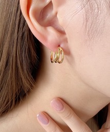 3ラインフープミニピアス
