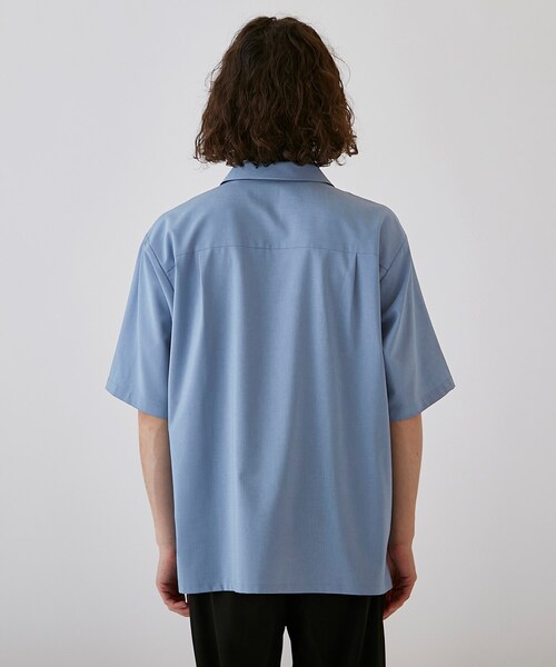 tk.TAKEO KIKUCHI（ティーケータケオキクチ）の「◆ポリトロオープンカラーシャツ（シャツ/ブラウス・メンズ・ブルー/ブラック/グレー系4/ライトベージュ・01/03/02/04）」の8枚目の写真