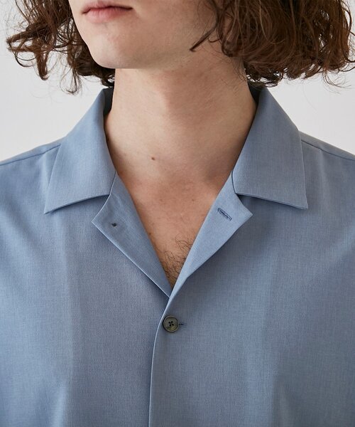 tk.TAKEO KIKUCHI（ティーケータケオキクチ）の「◆ポリトロオープンカラーシャツ（シャツ/ブラウス・メンズ・ブルー/ブラック/グレー系4/ライトベージュ・01/03/02/04）」の9枚目の写真