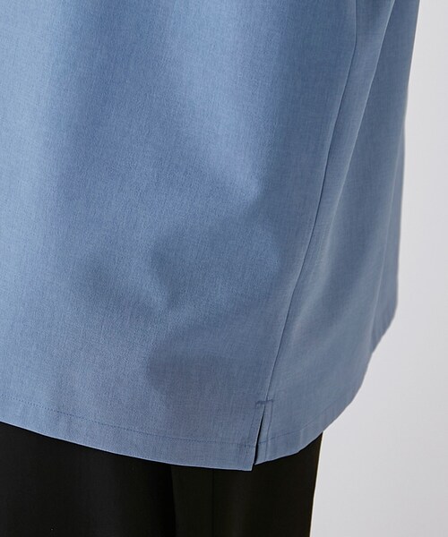 tk.TAKEO KIKUCHI（ティーケータケオキクチ）の「◆ポリトロオープンカラーシャツ（シャツ/ブラウス・メンズ・ブルー/ブラック/グレー系4/ライトベージュ・01/03/02/04）」の11枚目の写真