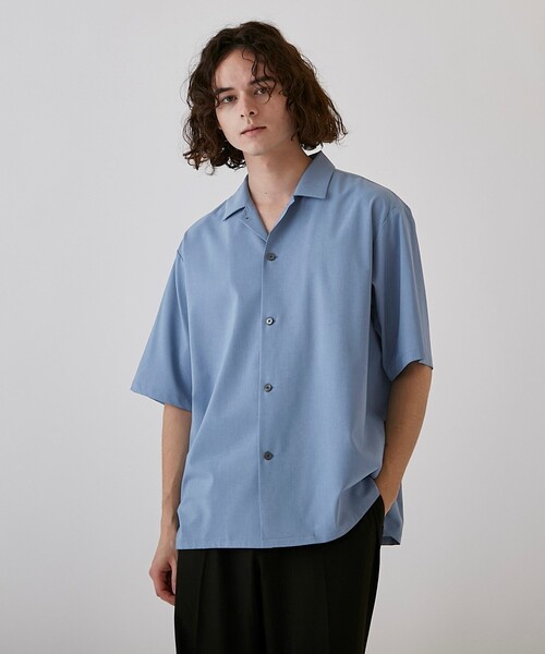 tk.TAKEO KIKUCHI（ティーケータケオキクチ）の「◆ポリトロオープンカラーシャツ（シャツ/ブラウス・メンズ・ブルー/ブラック/グレー系4/ライトベージュ・01/03/02/04）」の21枚目の写真