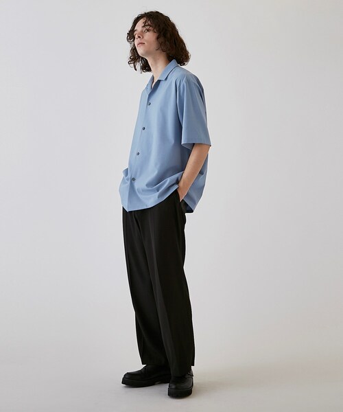 tk.TAKEO KIKUCHI（ティーケータケオキクチ）の「◆ポリトロオープンカラーシャツ（シャツ/ブラウス・メンズ・ブルー/ブラック/グレー系4/ライトベージュ・01/03/02/04）」の20枚目の写真