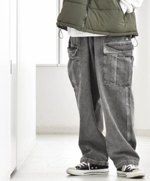 12オンスデニム イージーカーゴパンツ レディース メンズ