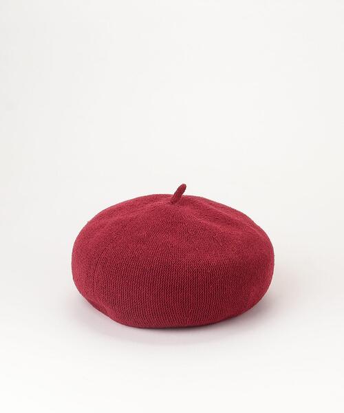To b. by agnes b.(トゥービーバイアニエスベー)の「WN20 BERET エンブサマーベレー(ハンチング/ベレー帽・レディース・レッド・FREE)」の2枚目の写真