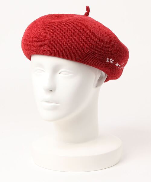 To b. by agnes b.(トゥービーバイアニエスベー)の「WN20 BERET エンブサマーベレー(ハンチング/ベレー帽・レディース・レッド・FREE)」の6枚目の写真