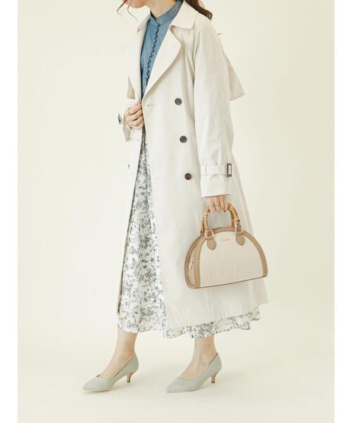 Te chichi（テチチ）の「ツイルトレンチコート【花粉ブロック加工・撥水加工】（トレンチコート・レディース・ベージュ/グリーン/オフホワイト・ﾌﾘ-）」の19枚目の写真