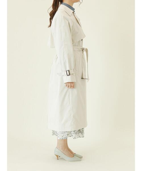 Te chichi（テチチ）の「ツイルトレンチコート【花粉ブロック加工・撥水加工】（トレンチコート・レディース・ベージュ/グリーン/オフホワイト・ﾌﾘ-）」の21枚目の写真